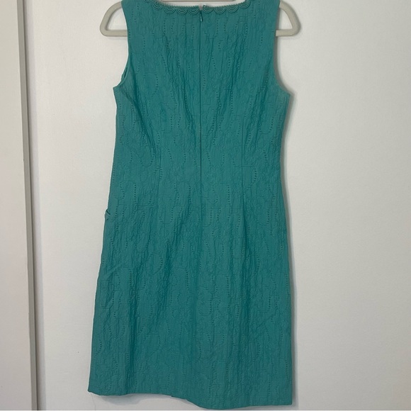 Sharon Young Springtime Sleeveless Turquoise Green Midi Dress Size 4 - Picture 6 of 9